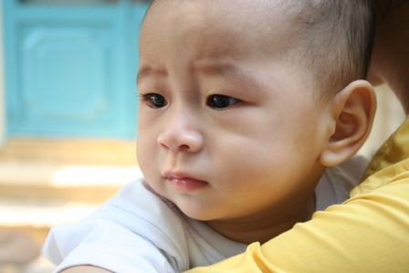 Quốc Huy nay đã được 6 tháng tuổi, nặng 7,1kg, cao 68cm