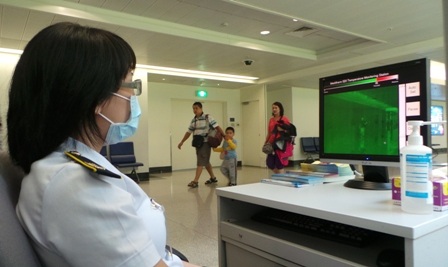 Hệ thống máy giám sát thân nhiệt đang được sử dụng để tìm ca nghi nhiễm MERS