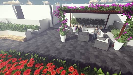 T&T Riverview gấp rút hoàn thiện hệ thống cảnh quan tiện ích trước ngày bàn giao - 2 Sky garden tại T&T Riverview sẽ hoàn thiện trong tháng 8