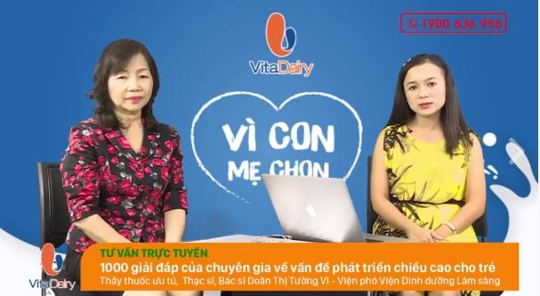 Bác sĩ Tường Vi: Không phải cứ bổ sung thật nhiều canxi là con nhất định sẽ cao lớn - Ảnh: VitaDairy