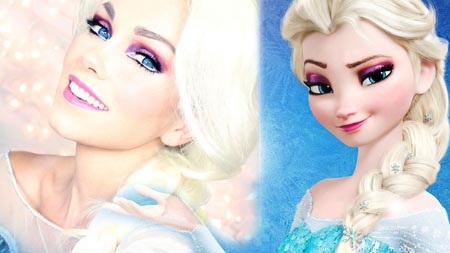 Kandee hóa thân thành nhân vật hoạt hình Elsa trong phim Frozen