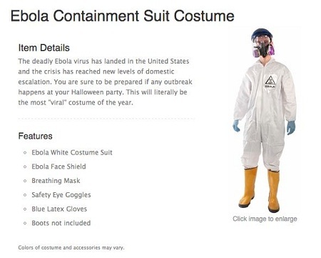 Bệnh dịch Ebola trở thành chủ đề của Halloween gây bức xúc dư luận - 1 Bệnh dịch Ebola trở thành chủ đề của Halloween gây bức xúc dư luận