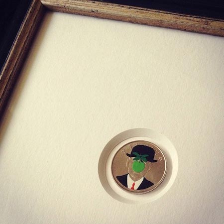 Kinh ngạc với những chân dung sinh động được vẽ trên đồng xu - 6 Nhân vật The Son of Man, René Magritte