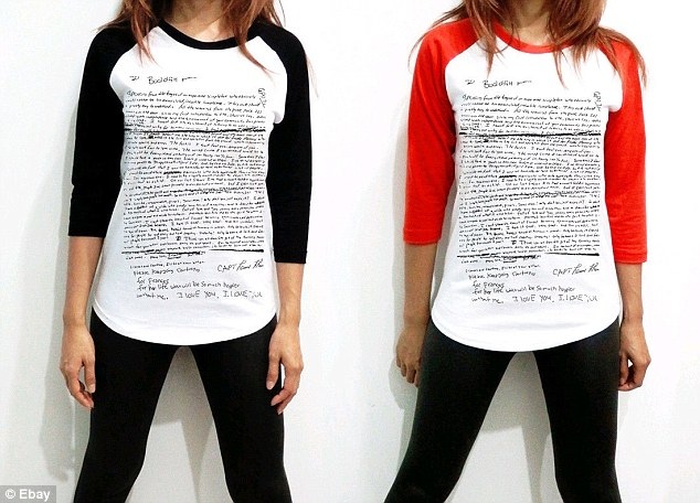 Áo phông in hình lá thư tuyệt mệnh của nam danh ca gây phẫn nộ