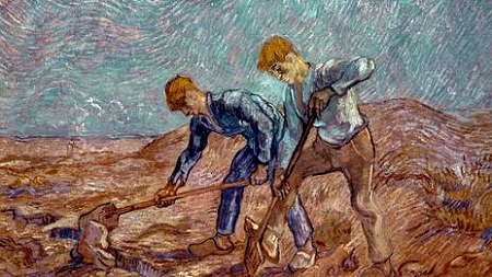 Quyết định làm thay đổi lịch sử hội họa của Van Gogh - 3 Bức
“Hai người đàn ông đang cuốc đất” (Vincent Van Gogh - 1889)