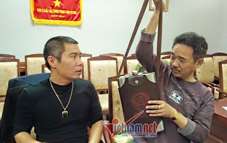Tiết lộ hậu trường "điên đảo" của Táo Quân 2015 - 1 Công Lý và Quốc Khánh trong một buổi tập Táo Quân.