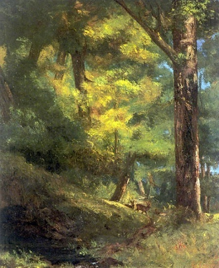 Bức “Hai chú dê trong rừng” - họa sĩ Pháp Gustave Courbet (1819-1877).