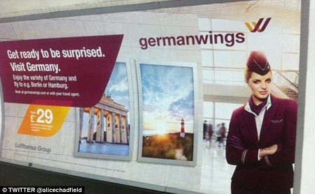 Gỡ bỏ quảng cáo của hãng bay Germanwings vì “nhạy cảm” - 1 Gỡ bỏ quảng cáo của hãng bay Germanwings vì “nhạy cảm”