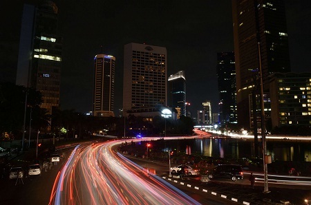 Hình ảnh thế giới “tắt đèn” vì tương lai xanh - 14 Quận
trung tâm ở thành phố Jakarta, Indonesia.