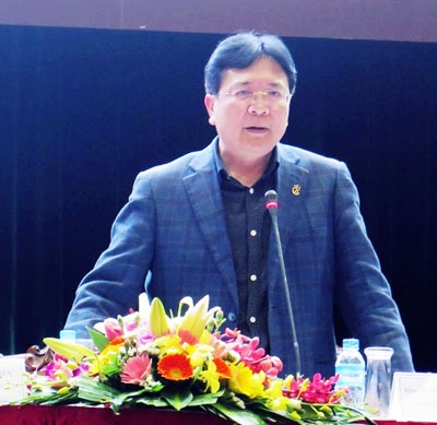 Thứ trưởng Bộ VHTT&DL Vương Duy Biên phát biểu tại buổi lễ. Ảnh: HQ