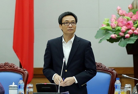 Tăng cường xây dựng văn hóa trong cơ quan hành chính - 1 Phó Thủ tướng Vũ Đức Đam phát biểu tại cuộc họp. Ảnh: VGP/Đình Nam