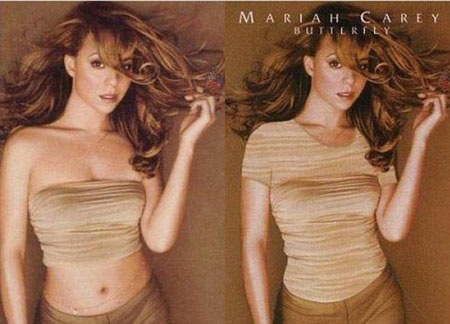 Những bìa đĩa “gợi cảm” ở... Trung Đông - 8 Tất
cả các album của Mariah Carey trước khi vào thị trường Trung Đông đều đã qua chỉnh
sửa.