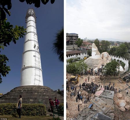 Hình ảnh văn hóa - lịch sử của Nepal “tang thương” sau động đất - 1 Hình ảnh văn hóa - lịch sử của Nepal bị “xóa sổ” sau động đất