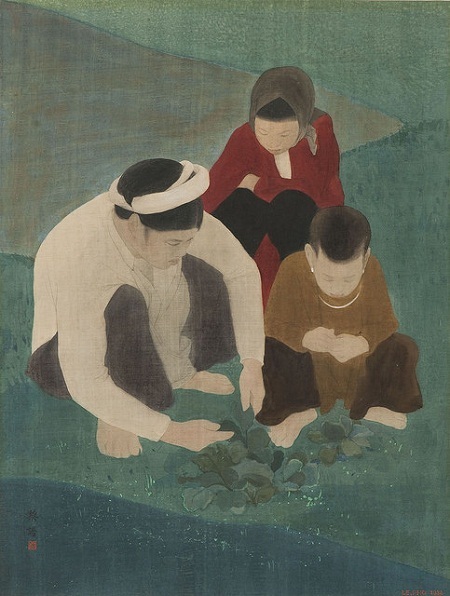 Bức “Hái cây thuốc” của
họa sĩ Lê Phổ, vẽ năm 1932.