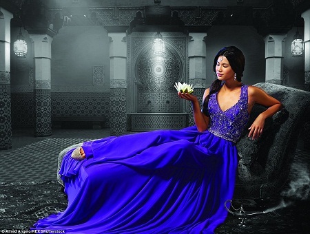 Váy cưới tuyệt đẹp lấy cảm hứng từ các nàng công chúa - 7 Chiếc
váy gợi nhớ tới nàng Jasmine trong “Aladdin”.