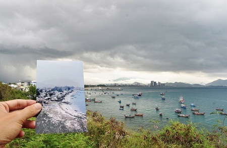 Báo Mỹ giới thiệu bộ ảnh “Việt Nam xưa và nay” - 3 Nha Trang xưa và nay (khoảnh
khắc “xưa” chụp năm 1968).