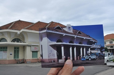 Báo Mỹ giới thiệu bộ ảnh “Việt Nam xưa và nay” - 6 Ga Nha Trang (1970).
