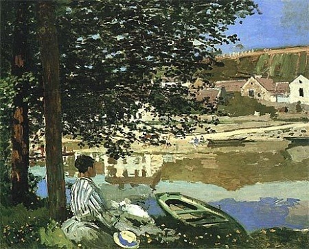 Tìm thấy tranh quý cất giấu đằng sau... một bức tranh - 6 Bên bờ sông Seine
(1868)