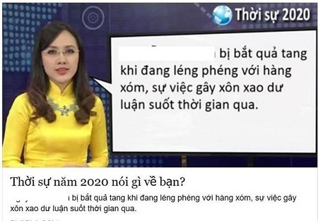 BTV Hoài Anh nói gì khi bị "chế" ảnh... Thời sự 2020? - 1 Hình ảnh BTV Hoài Anh từ trò chơi đang gây chú ý
