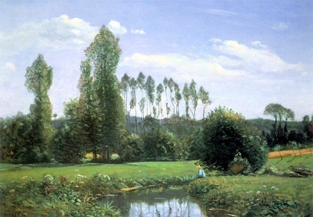Tác phẩm thuở mới “tập vẽ” của các danh họa - 5 Danh họa người Pháp
Claude Monet và bức “Cảnh vật nhìn từ xã Rouelles” (1858)