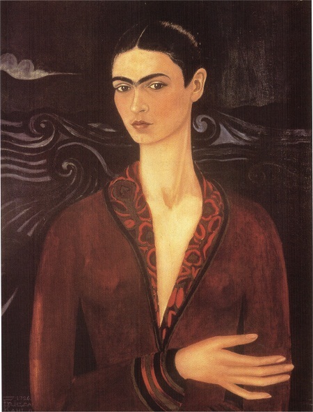 Tác phẩm thuở mới “tập vẽ” của các danh họa - 12 Nữ danh họa người
Mexico - Frida Kahlo và bức “Tự họa trong chiếc váy nhung” (1926)