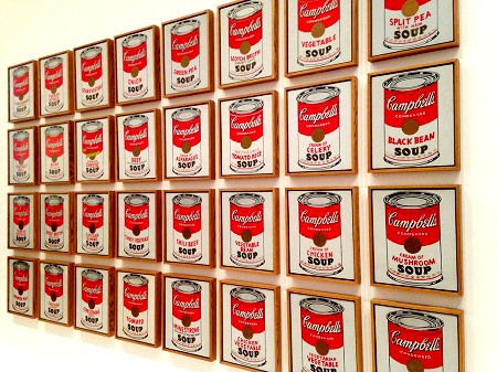Tác phẩm thuở mới “tập vẽ” của các danh họa - 14 Danh họa người Mỹ Andy
Warhol và bức “Những hộp súp Campbell” (1962)
