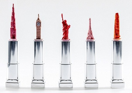 Bản đồ các màu son được ưa chuộng bởi phụ nữ ở từng quốc
gia, khu vực trên thế giới.