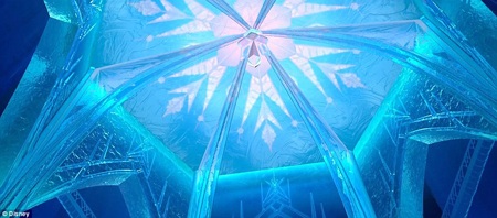 Hình
ảnh lâu đài băng của Elsa trông rất sống động và chân thực.