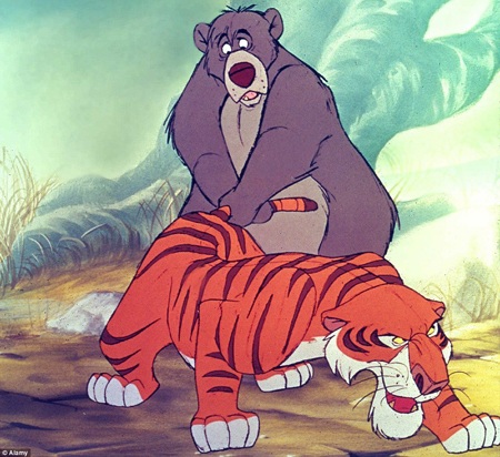 Chú gấu Baloo trong phim hoạt hình Disney được xây dựng dựa
trên loài gấu đen Ấn Độ.