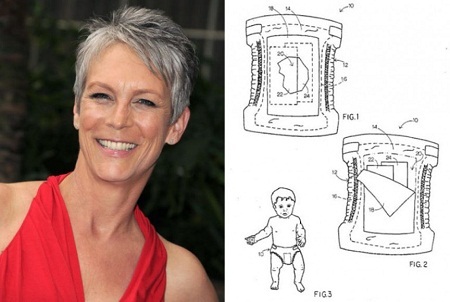 Những phát minh kỳ lạ của các... nghệ sĩ - 1 Nữ
diễn viên người Mỹ Jamie Lee Curtis và… tã quần trẻ em gắn kèm khăn ướt