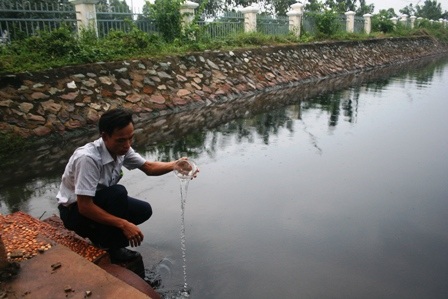 Nông dân đề nghị điều tra lại vùng ô nhiễm do Sonadezi Long Thành gây ra - 1 Một hồ xử lý nước thải của Sonadezi Long Thành