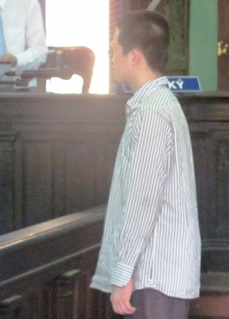 Bị cáo Thân tại tòa phúc thẩm