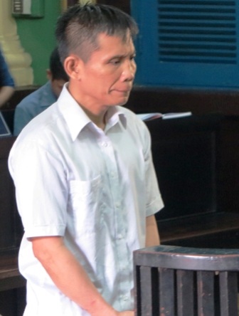 Bị cáo Hùng tại tòa sơ thẩm