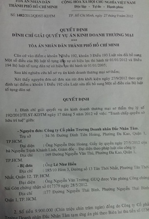 “Nhùng nhằng” vụ giảng viên dạy đắc nhân tâm bị trường cũ khởi kiện - 2 Vụ án từng được TAND TPHCM ra quyết định đình chỉ