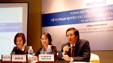 Đình chỉ vụ giảng viên dạy Đắc Nhân Tâm bị trường cũ khởi kiện - 1 Tháng 3/2014, Đắc Nhân Tâm tổ chức họp báo, công bố vụ kiện lần thứ 2 đối với ông Lê Như Hiếu