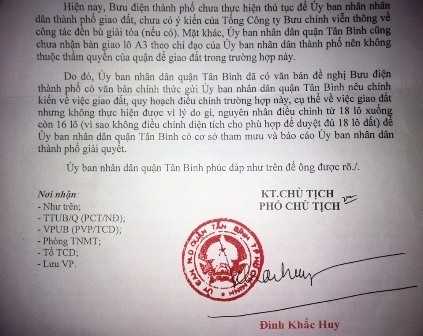 Hành trình 13 năm xin cấp sổ đỏ của cụ ông 81 tuổi và trò chơi “bóng chuyền” của quận Tân Bình - 3 Giờ đây, lãnh đạo UBND quận Tân Bình cho biết phải chờ thêm ý kiến của UBND TPHCM