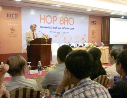 “Chủ quyền Việt Nam trên biển Đông và Hoàng Sa - Trường Sa” đoạt giải thưởng Sách hay - 1 Quang cảnh buổi họp báo công bố các tác phẩm đoạt giải