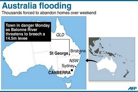 Australia: “Giặc nước” hoành hành, sơ tán toàn bộ một thành phố  - 1