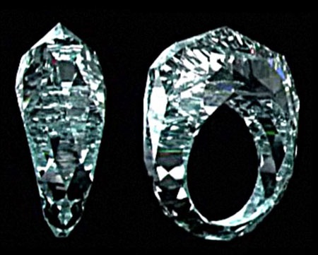 Chiếc nhẫn hoàn toàn bằng kim cương giá 70 triệu USD