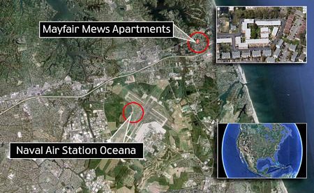 Hiện trường vụ tai nạn máy bay chiến đấu Mỹ 