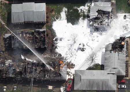 Hiện trường vụ tai nạn máy bay chiến đấu Mỹ 