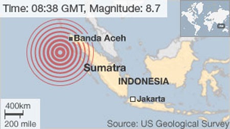 Động đất 8,6 độ richter rung chuyển Indonesia, gây cảnh báo sóng thần - 1 Động đất 8,6 độ richter rung chuyển Indonesia, gây cảnh báo sóng thần