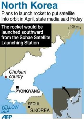 Cận cảnh tên lửa Triều Tiên nằm trên bệ phóng 