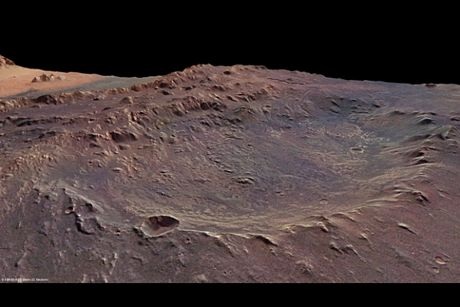 Ảnh chụp hố Eberswalde trên sao Hoả, vốn hình thành hơn 3,7 tỷ năm trước.