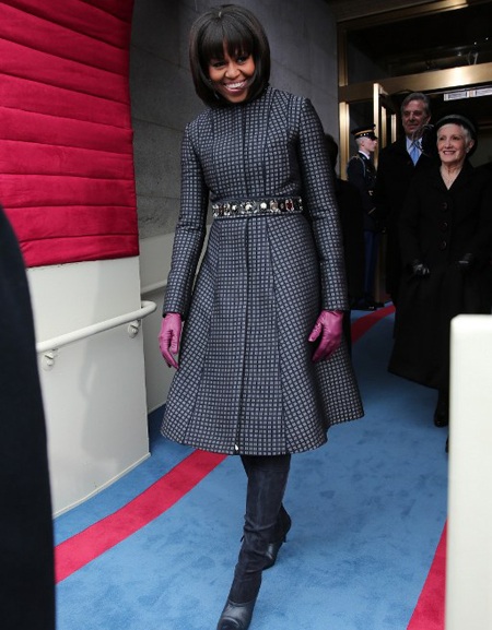 Bà Michelle bước ra từ trụ sở quốc hội Mỹ trước lễ nhậm chức của chồng.