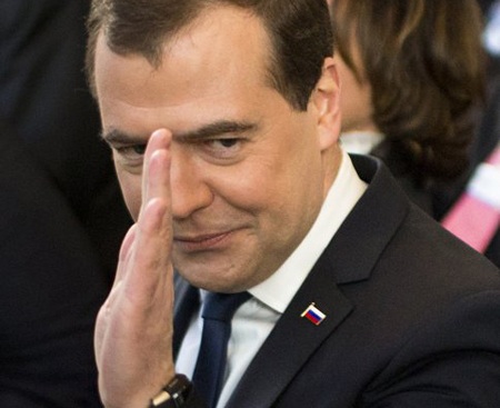 Medvedev “trách” Obama không giữ lời - 1 Thủ tướng Nga Dmitry Medvedev tại Davos, Thuỵ Sĩ