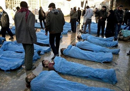 Các thi thể được tìm thấy ở Aleppo