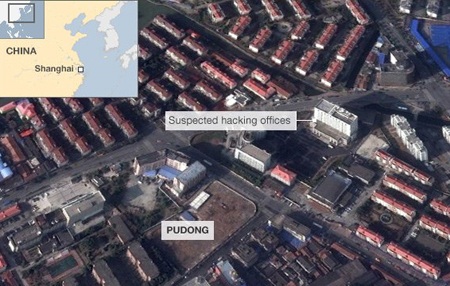 Nhà Trắng công bố chính sách “diệt” tin tặc - 2 Toà nhà ở quận Phú Đông, Thượng Hải, bị cho là nơi hoạt động của các tin tặc Trung Quốc.