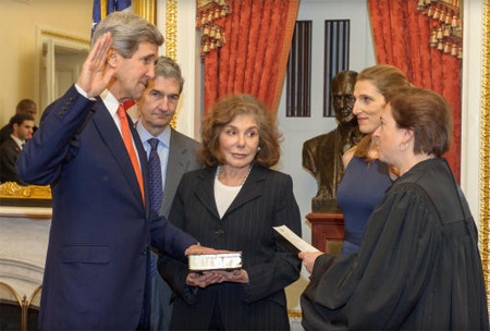 John Kerry trong lễ nhậm chức ngày 1/2