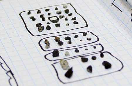 Đã tìm thấy hơn 53 mảnh vỡ thiên thạch tại Nga - 1 Ảnh do Đại học liên bang Ural công bố cho thấy các mảnh vỡ thiên thạch được tìm thấy.